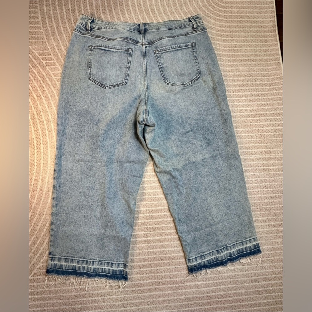 Lane Bryant Ankle Jeans Crop Raw Hem plus Size 18 women’s casual Stretch - Picture 3 of 9